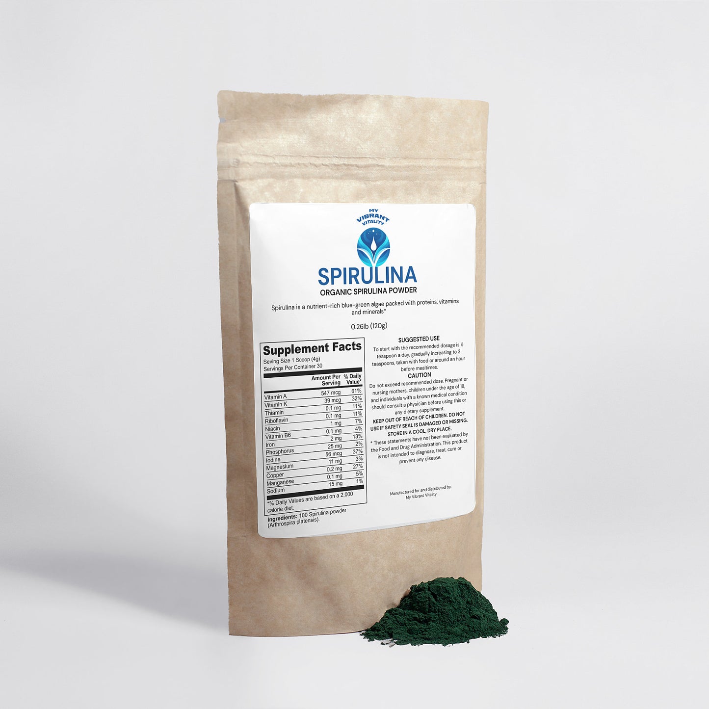 Organic Spirulina Powder